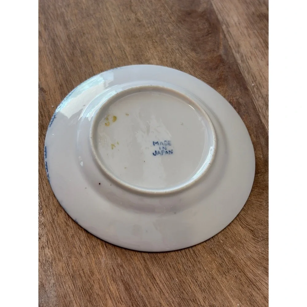 Vintage Blue Willow Saucer Made in Japan Cobalt Blue Transferware